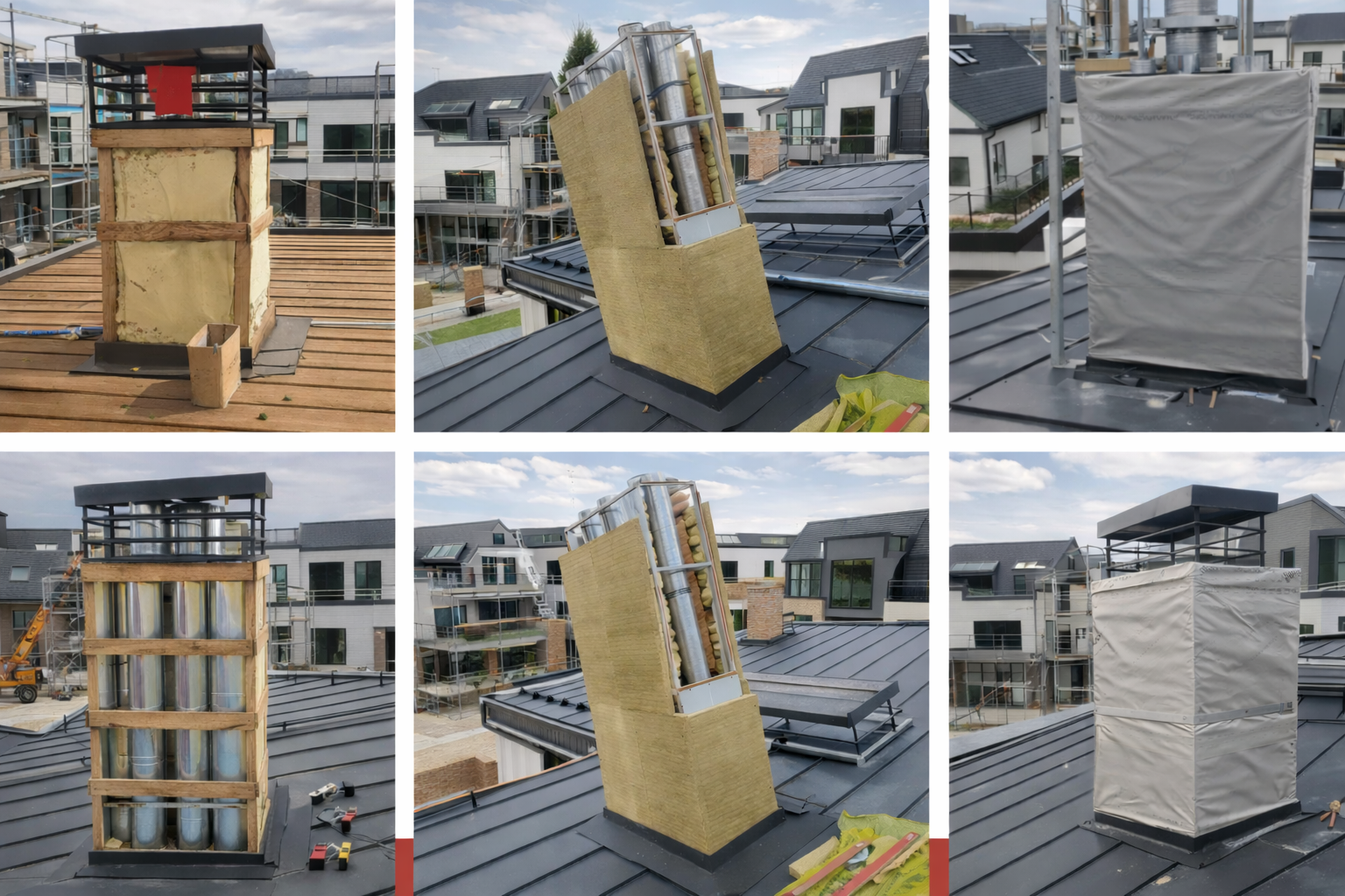 Metal roof installation — standing seam