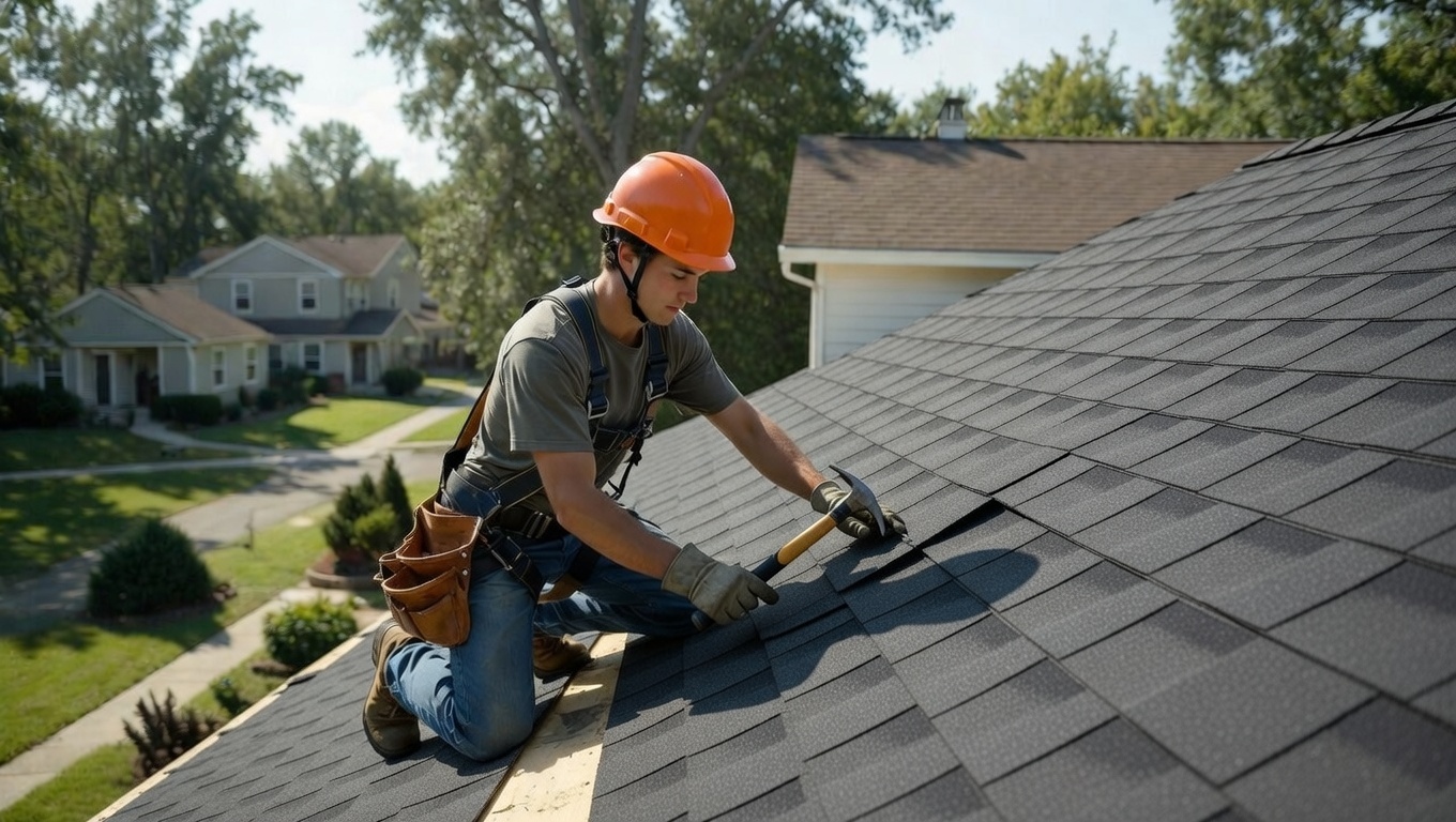 Asphalt shingle roof replacement project