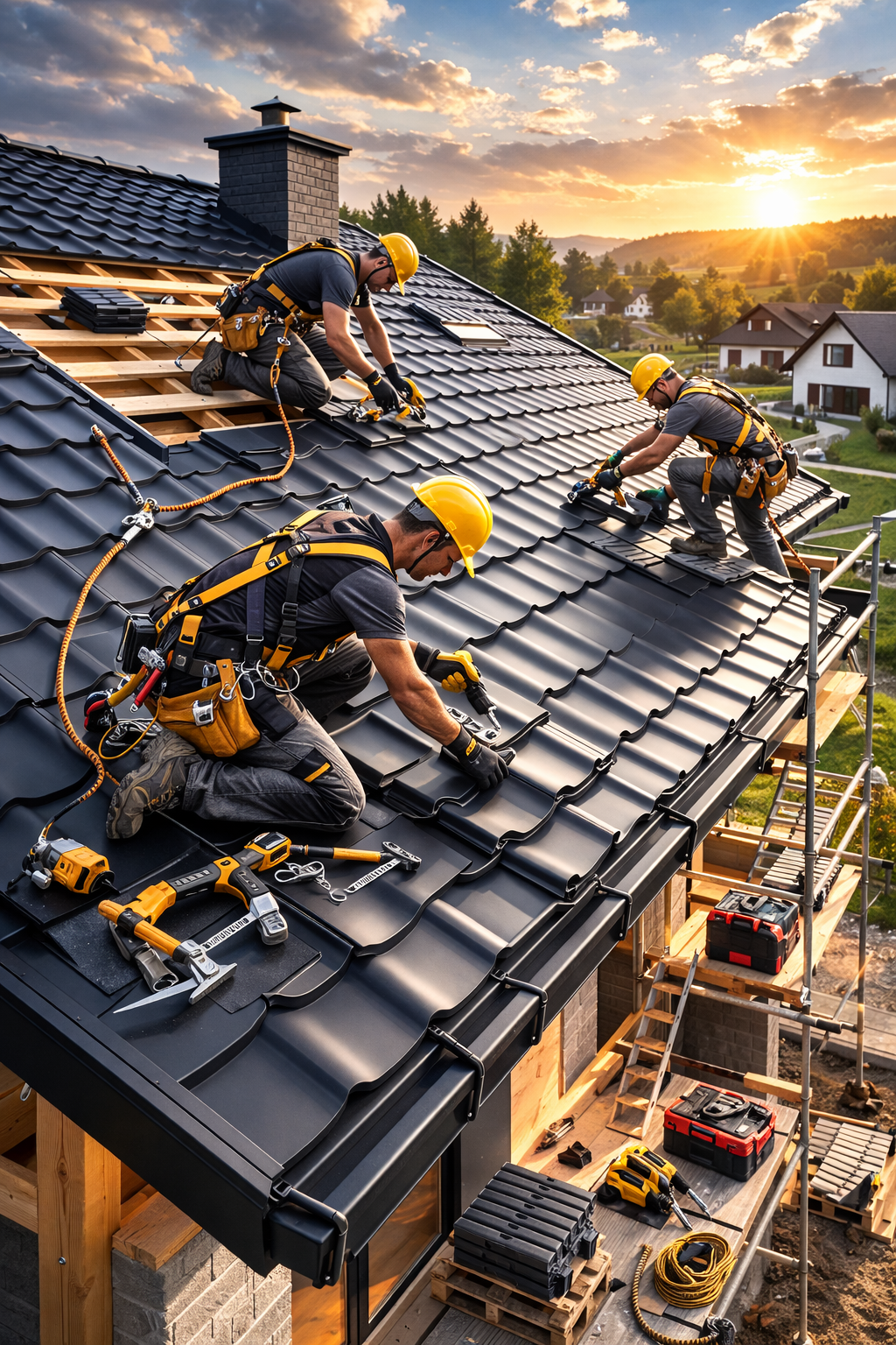 Completed metal roof — residential project